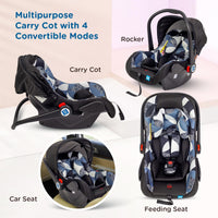 Mee Mee Little Explorer 4-in-1 Baby Car Seat & Carry Cot | Model Name: Little Explorer | Convertible Car Seat, Rocking Chair & Feeding Seat | 0–15 Months (Up to 13 kg)