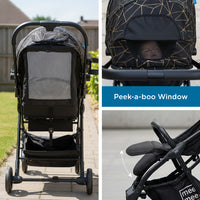 Mee Mee Auto Glide Baby Stroller with One-Button Auto Fold, Anti-Tip C-Arc Frame & Shock Absorption | Compact Travel Pram with 5-Point Harness, Recline Seat, UV Canopy, Storage Basket (0–3 Years)