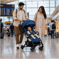 Mee Mee Auto Glide Baby Stroller with One-Button Auto Fold, Anti-Tip C-Arc Frame & Shock Absorption | Compact Travel Pram with 5-Point Harness, Recline Seat, UV Canopy, Storage Basket (0–3 Years)