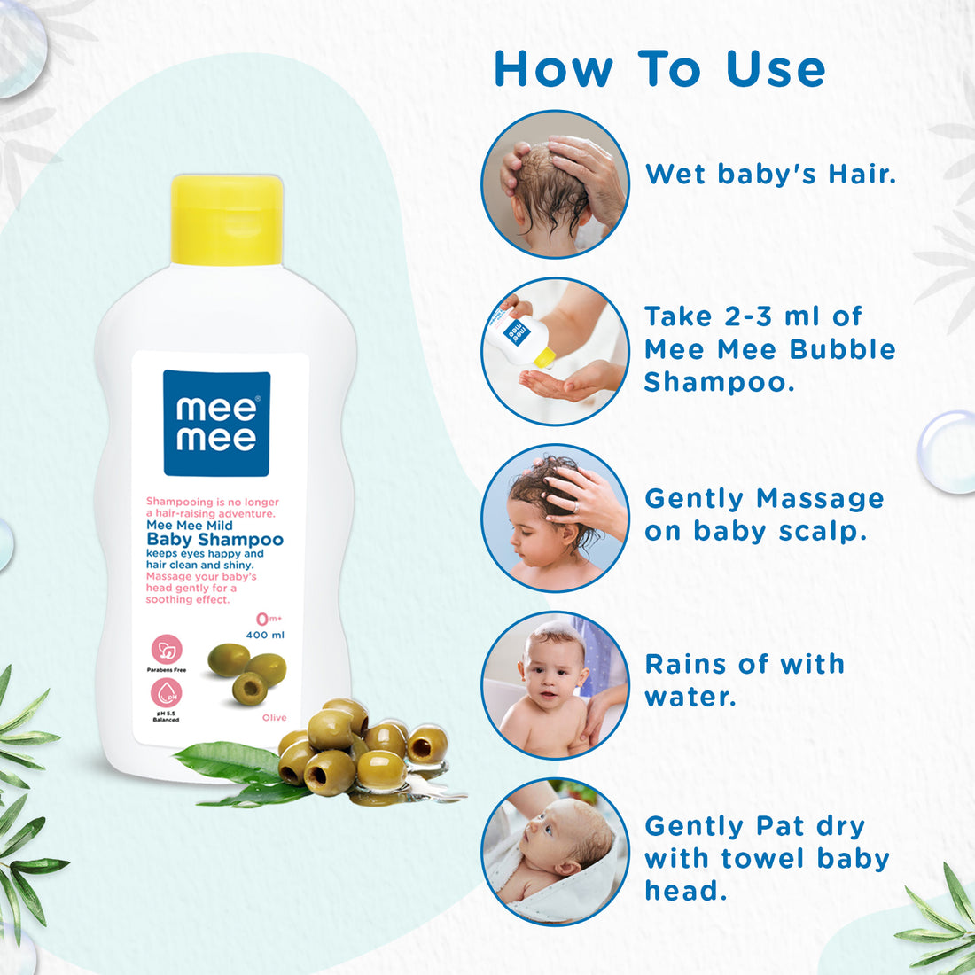 Mee Mee Mild Baby Shampoo with Fruit Extracts (400 ml)