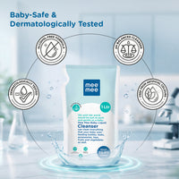 Mee Mee Baby Liquid Cleanser 1 L, Anti-Bacterial Kills 99.9% Germs | for Feeding Bottles, Nipples, Accessories, Toys, Fruits & Vegetables | No Alcohol, One Drop Cleaning, Dermatologically Tested