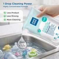 Mee Mee Baby Liquid Cleanser 1 L, Anti-Bacterial Kills 99.9% Germs | for Feeding Bottles, Nipples, Accessories, Toys, Fruits & Vegetables | No Alcohol, One Drop Cleaning, Dermatologically Tested