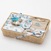 Mee Mee New Born Basket Baby Gift Set | Soft Cotton Clothing Essentials for Infants/Baby Girls, Boys | Baby Shower Clothing Hamper | 8 Pieces