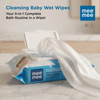 Mee Mee Soft Gentle Baby Wet Wipes | 72 Wipes x Pack of 6-432 | Aloe Vera & Vitamin E | Paraben & Sulphate Free | Cleansing Baby Wipes Combo