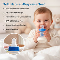 Mee Mee Baby Feeding Bottle with Anti-Colic Valve & Breast-Like Silicone Teat | BPA-Free, 100% Virgin PP | Easy Flow, Leak-Proof | Odourless, Easy to Clean | Newborn & Infants
