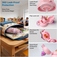 Mee Mee Tiny Pal 2-in-1 Sipper & Spout Kids Bottle, 500ml, Vacuum Insulated Stainless Steel Water Bottle with Adjustable Strap, Leak-Proof & Travel Friendly