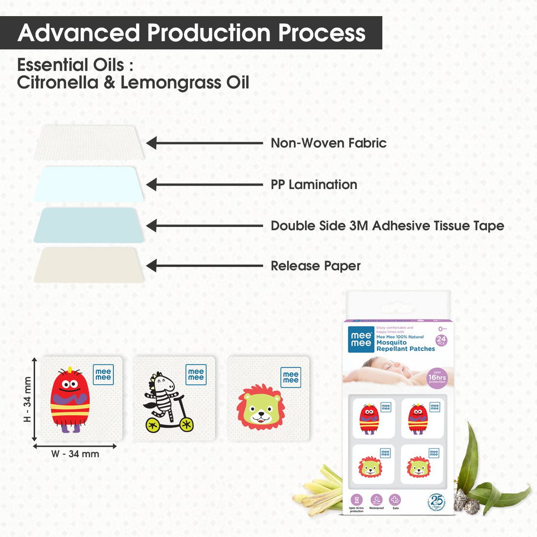 Mee Mee - Mosquito Repellant Patches with Advanced Production Process
