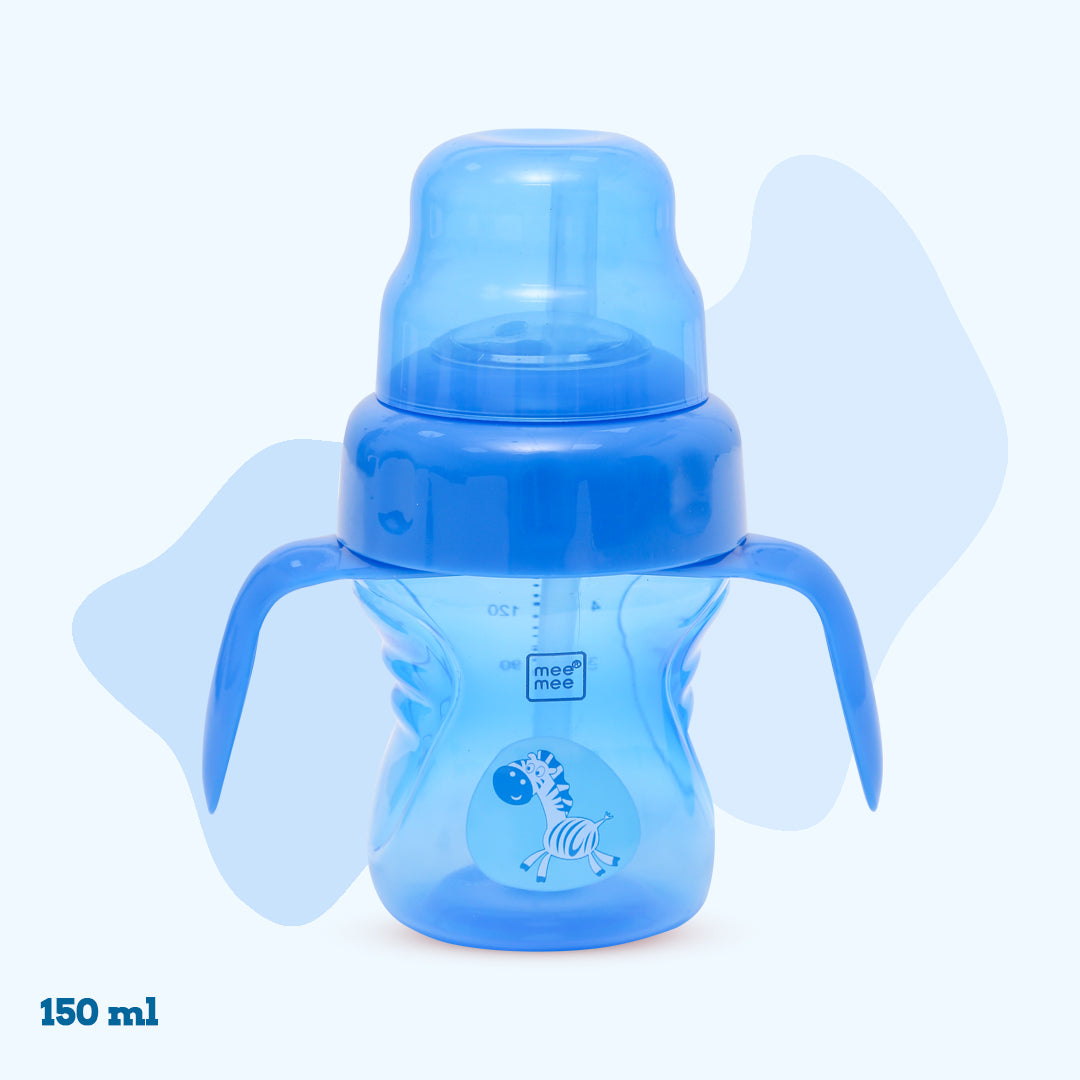 Mee Mee 2 in 1 Spout & Straw Sipper Cup (150 ml) | Anti-Spill Sippy Cup with Soft Silicone Spout & Straw