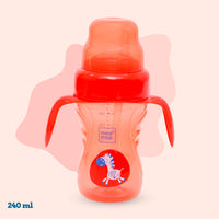 Mee Mee 2 in 1 Spout & Straw Sipper Cup (240 ml) | Anti-Spill Sippy Cup with Soft Silicone Spout & Straw