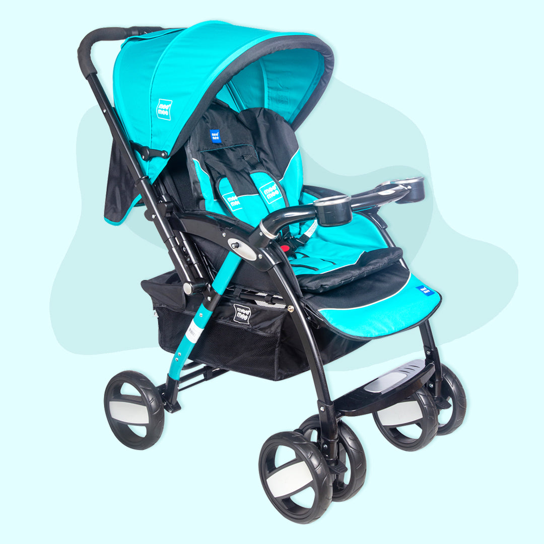 Advanced Baby Luxury Stroller Pram Shock Absorber Wheels Mee Mee MeeMee.in