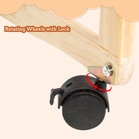 Mee Mee Rocking Wooden Baby Cot with Mosquito Net | Adjustable Height Baby Crib Bed