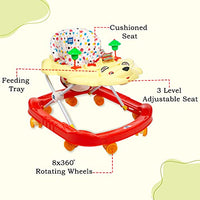 Mee Mee Simple Step Baby Walker with Musical Activity Tray & Attractive Design