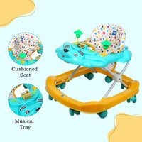 Mee Mee Simple Step Baby Walker with Musical Activity Tray & Attractive Design