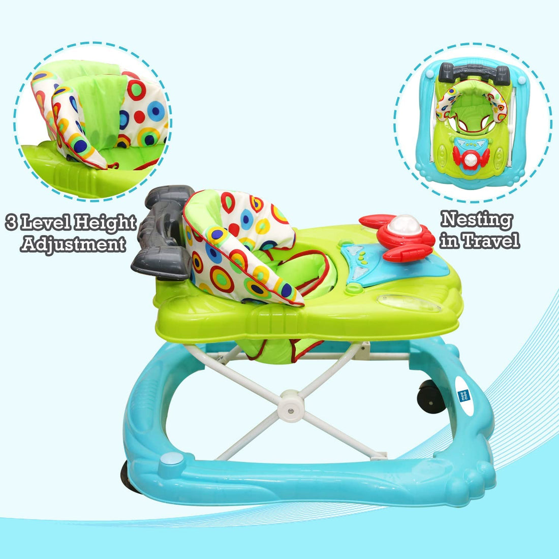 Mee Mee - Baby Walker with Removable Electronic Toys Tray