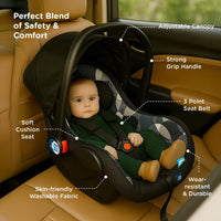 Mee Mee Little Explorer 4-in-1 Baby Car Seat & Carry Cot | Model Name: Little Explorer | Convertible Car Seat, Rocking Chair & Feeding Seat | 0–15 Months (Up to 13 kg)