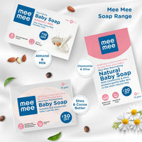 Mee Mee Baby Soap 75 g (Pack of 3) | Bathing Bar Infused with Chamomile, Olive, Almond Oil & Milk Extracts | Dermatologist Tested for Soft Skin | Tear-Free, Paraben-Free Formula