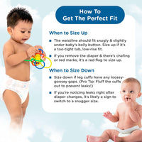 Mee Mee Premium Breathable Baby Tape Diapers (NB, 16 pcs) | Skin-Friendly Super Absorbent Cotton-Soft Diapers with Wetness Indicator | Newborn 0–2 Years