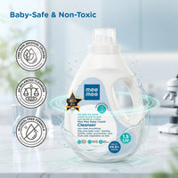 Mee Mee Liquid Cleanser 1.5 L | Anti-Bacterial Formula Kills 99.9% Germs | For Bottles, Nipples, Accessories, Toys, Fruits & Vegetables | Alcohol-Free, One-Drop Cleaning, Dermatologically Tested