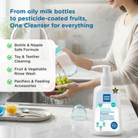 Mee Mee Baby Liquid Cleanser 500 ml, Anti-Bacterial Kills 99.9% Germs | for Bottles, Nipples, Accessories, Toys, Fruits & Vegetables | No Alcohol, Dermatologically Tested
