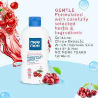 Mee Mee Body Wash 400 ml (Pack of 1) | Cherry & Fruit Extracts | Tear-Free Formula | Moisturizes and Soothes Skin | Natural Head-to-Toe Mild Bubble Bath, Dermatologically Tested