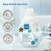 Mee Mee Liquid Cleanser 1000ML Anti-Bacterial Kills 99.9% Germs | Cleanser for Bottles, Nipples, Accessories, Toys, Fruits & Vegetables No Alcohol, One Drop Cleaning, Dermatologically Tested
