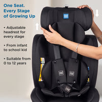 Mee Mee Cruise Care Baby Car Seat for Newborn & Toddler (0–10 Years), Up to 40kg, 360° Side Impact Protection, 5-Point Safety Harness, Adjustable Headrest