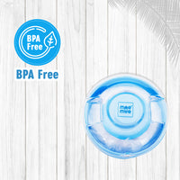 Mee Mee Soft Feel Powder Puff with Box Holder | Material: BPA-Free Plastic & Soft Cotton Puff | Key Ingredients (for powder use): Talc Compatibility Safe | Portable Baby Grooming Case (Blue)