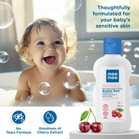 Mee Mee Foamy Baby Mild Bubble Bath 200 ml | Cherry & Fruit Extracts | Tear-Free Formula | Gentle on Skin | Moisturizes & Soothes | Head-to-Toe Baby Wash | Dermatologically Tested