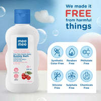 Mee Mee Foamy Baby Mild Bubble Bath 200 ml | Cherry & Fruit Extracts | Tear-Free Formula | Gentle on Skin | Moisturizes & Soothes | Head-to-Toe Baby Wash | Dermatologically Tested