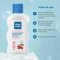 Mee Mee Foamy Baby Mild Bubble Bath 200 ml | Cherry & Fruit Extracts | Tear-Free Formula | Gentle on Skin | Moisturizes & Soothes | Head-to-Toe Baby Wash | Dermatologically Tested