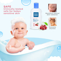 Mee Mee Baby Body Wash | Pk of 1(100ml) With Cherry & Fruit Extracts | Tear-Free Formula | Moisturizes and Soothes Skin | Natural Head to Toe Baby Mild Bubble Bath Dermatologically Tested