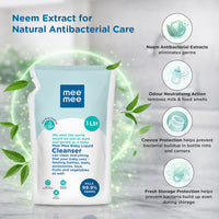 Mee Mee Baby Liquid Cleanser 1 L, Anti-Bacterial Kills 99.9% Germs | for Feeding Bottles, Nipples, Accessories, Toys, Fruits & Vegetables | No Alcohol, One Drop Cleaning, Dermatologically Tested
