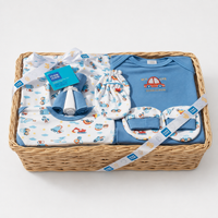 Mee Mee New Born Basket Baby Gift Set | Soft Cotton Clothing Essentials for Infants/Baby Girls, Boys | Baby Shower Clothing Hamper | 8 Pieces