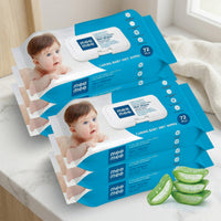 Mee Mee Soft Gentle Baby Wet Wipes | 72 Wipes x Pack of 6-432 | Aloe Vera & Vitamin E | Paraben & Sulphate Free | Cleansing Baby Wipes Combo