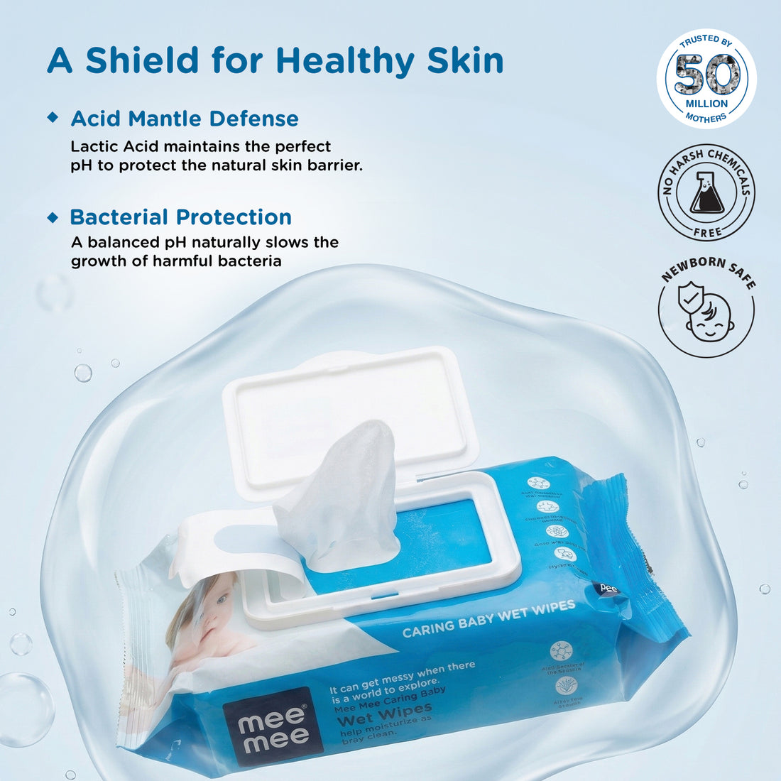 Mee Mee Soft Gentle Baby Wet Wipes | 72 Wipes x Pack of 6-432 | Aloe Vera & Vitamin E | Paraben & Sulphate Free | Cleansing Baby Wipes Combo