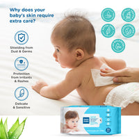 Mee Mee Soft Gentle Baby Wet Wipes (72 Wipes) Pack of 1 | Infused with Aloe Vera and Vitamin E | Paraben & Sulfate Free | Cleansing Wipes | Wipes for Babies