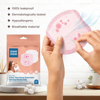 Mee Mee Disposable Nursing & Maternity Breast Pads 36 Pcs | Ultra Thin Honeycomb Pads with Leak Guard | Super Absorbent Soft Cotton | Compact, Leakproof, Skin-Friendly, Breastfeeding Pads for New Moms
