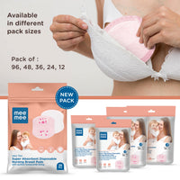 Mee Mee Disposable Nursing & Maternity Breast Pads 36 Pcs | Ultra Thin Honeycomb Pads with Leak Guard | Super Absorbent Soft Cotton | Compact, Leakproof, Skin-Friendly, Breastfeeding Pads for New Moms