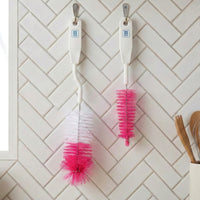 Mee Mee Nylon Bottle Brush with Nipple Cleaner | 360° Rotating Handle | High-Density Soft Bristles | BPA Free | Scratch-Free Cleaning | Non-Toxic | Easy Grip | Dishwasher Safe
