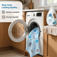 Mee Mee Baby Bath Towel – Microfiber, Ultra Soft & Quick Absorbent | Newborn, Infant & Toddler Towel | Gentle Baby Wash Cloth | 70 x 110 cm | Blue | Pack of 1