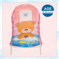 Mee Mee Baby Bath Seat for Newborns and Infants 0-12 Months | Foldable | 3 Position Adjustable Chair | New Born Baby Bath Chair | Anti Skid Base | Washable Soft Mesh Seat
