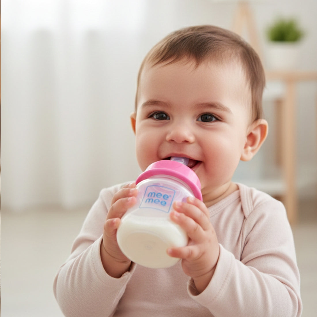 Mee Mee Baby Feeding Bottle with Anti-Colic Valve & Breast-Like Silicone Teat | BPA-Free, 100% Virgin PP | Easy Flow, Leak-Proof | Odourless, Easy to Clean | Newborn & Infants