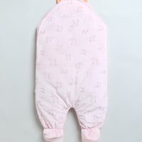 Mee Mee 3-in-1 Baby Wrapper,Swaddle & Carry Nest | Hooded Bag with Legs Covered | Soft Cotton, Breathable, Skin-Friendly | Padded, Tie-Up Straps & Velcro Fastening | Newborn (0–6 Months, Pink)