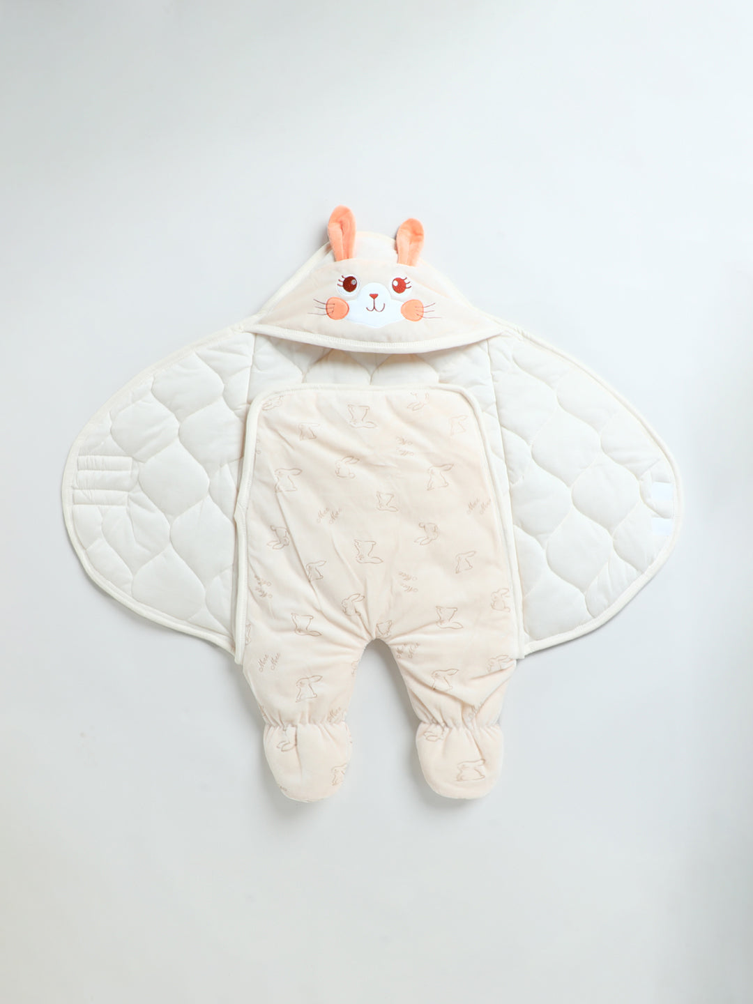 Mee Mee 3-in-1 Baby Wrapper,Swaddle & Carry Nest | Hooded Bag with Legs Covered | Soft Cotton, Breathable, Skin-Friendly | Padded, Tie-Up Straps & Velcro Fastening | Newborn (0–6 Months, Pink)