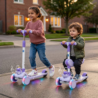 Mee Mee Spark Cruiser Kids Kick Scooter with Seat | Foldable Scooter with PU Flash Wheels, Music & Lights, Adjustable Handle, Rear Brake | 2+ Years, Up to 30kg