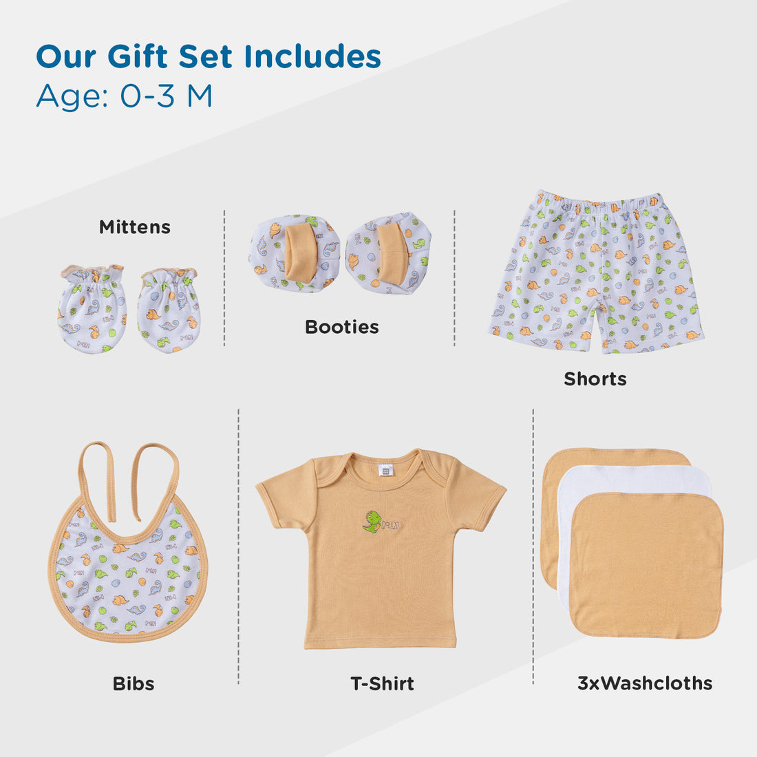 Mee Mee New Born Basket Baby Gift Set | Soft Cotton Clothing Essentials for Infants/Baby Girls, Boys | Baby Shower Clothing Hamper | 8 Pieces