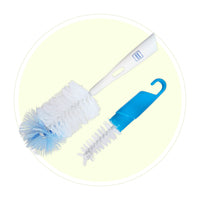 Mee Mee 360° Movable Silicone Feeding Brush with Ergonomic Handle, BPA-Free Flexible bristles for Narrow & Wide Bottles and Nipples, deep Corner Cleaning, Easy Hanging Storage (Dark Blue)