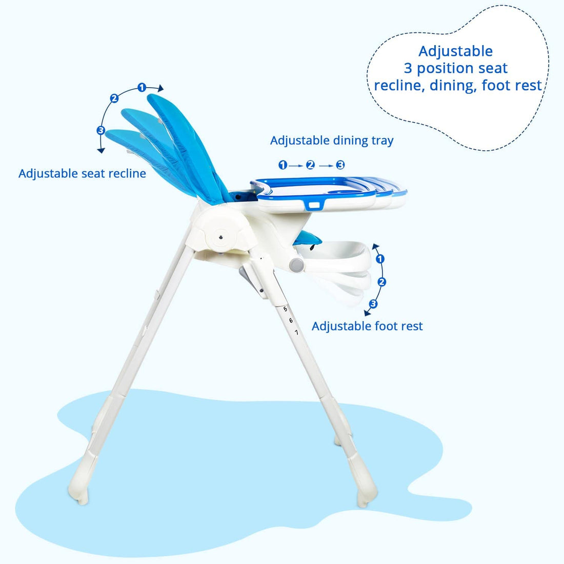 Mee Mee - Baby High Chair with Multi Position Recline