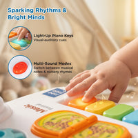 Mee Mee Mind Station Activity Table for Babies 6M+ | Musical Learning Table with Light-Up Piano Keys