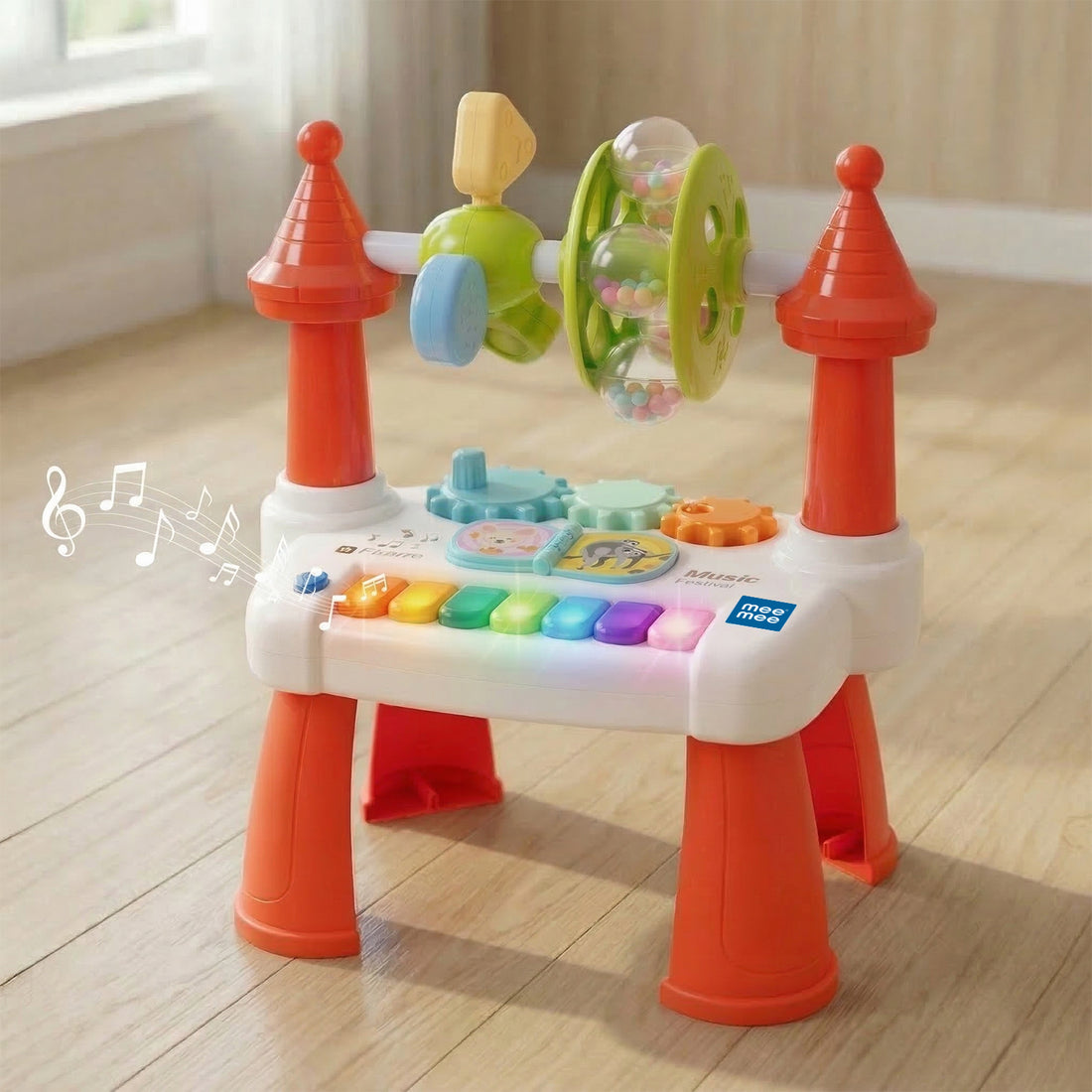 Mee Mee Mind Station Activity Table for Babies 6M+ | Musical Learning Table with Light-Up Piano Keys